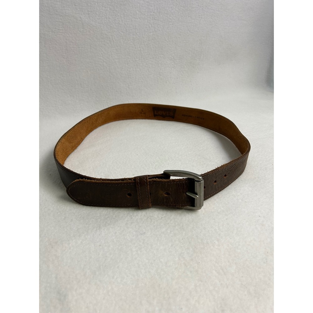 Rugged Americana Levi's Mens L 38-40 Brown Genuine Leather Casual Belt